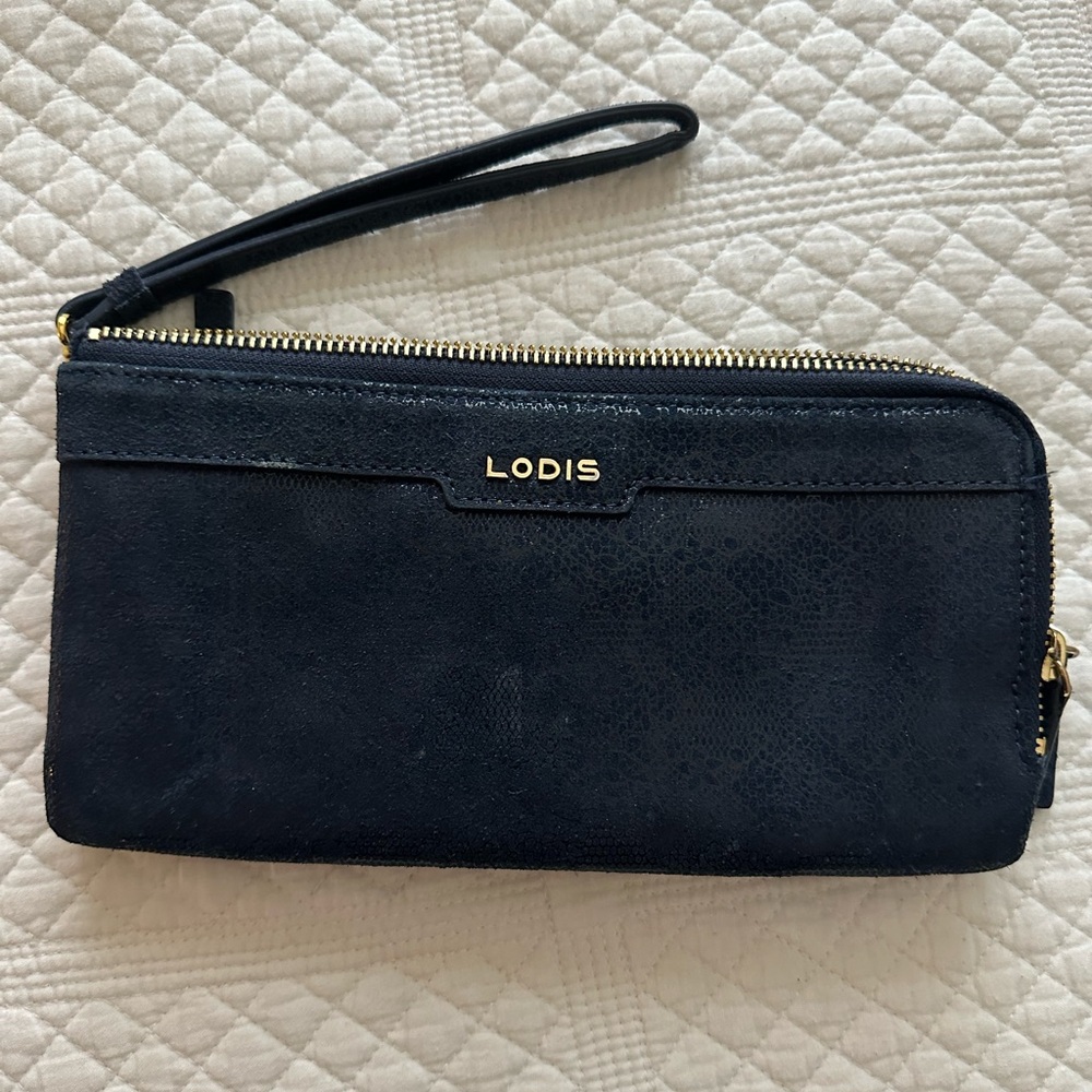 Suede wrist wallet
